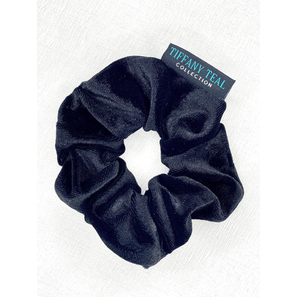 Custom Velvet Luxe Scrunchie - Black