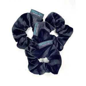 Custom Velvet Luxe Scrunchie - Black